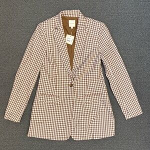 Favorite Daughter The Break-Up Blazer in Brown Gingham